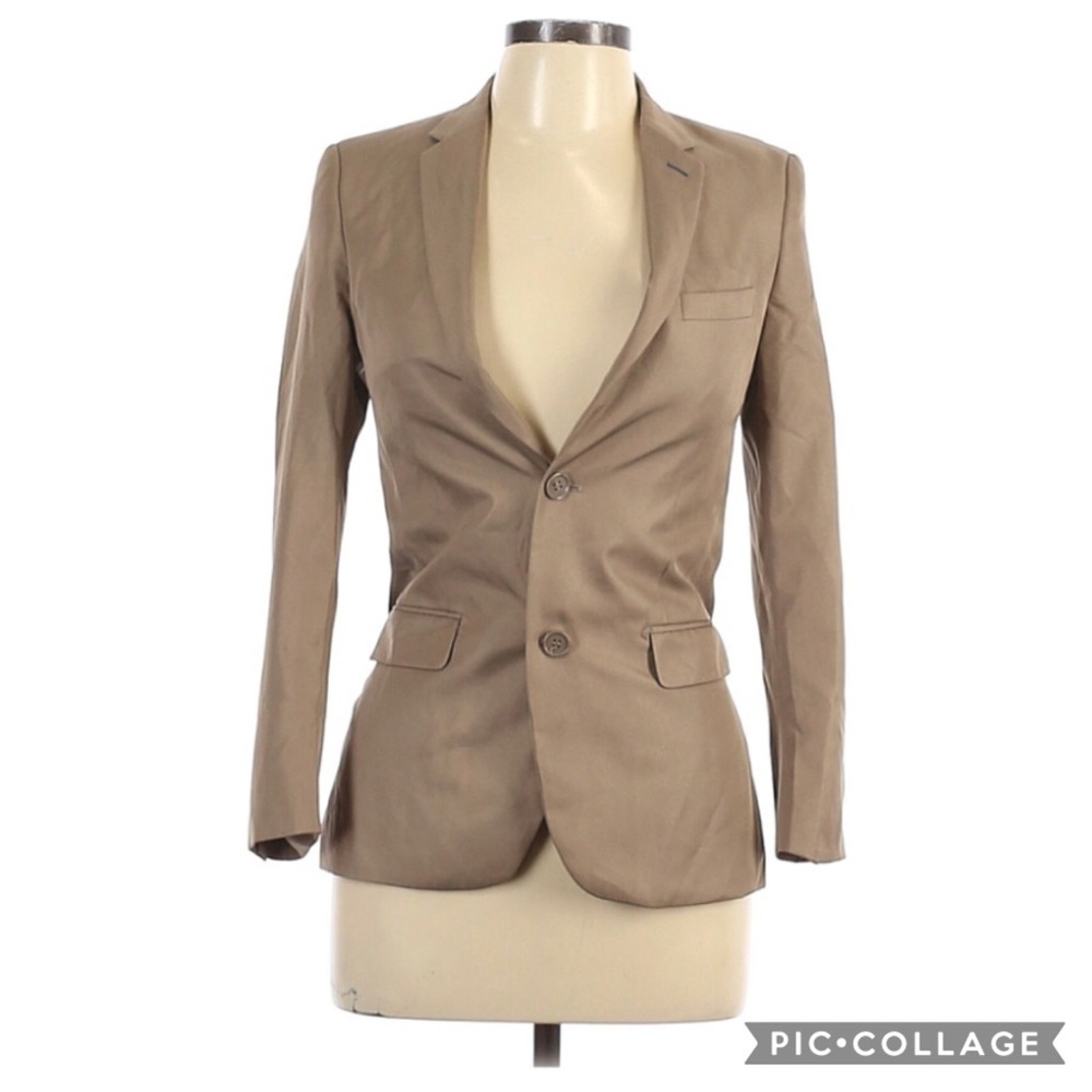 English Laundry Tan 2 Button Career Work Blazer